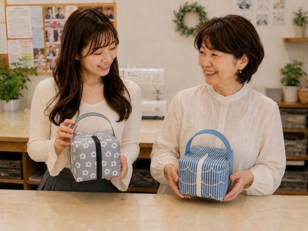 キューブポーチ（着用イメージ）